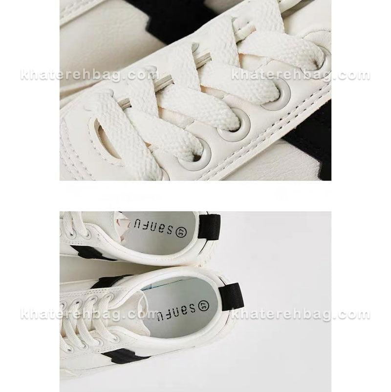 12393-(11) کفش اسپرت سفید مشکی 12389 - تصویر 22