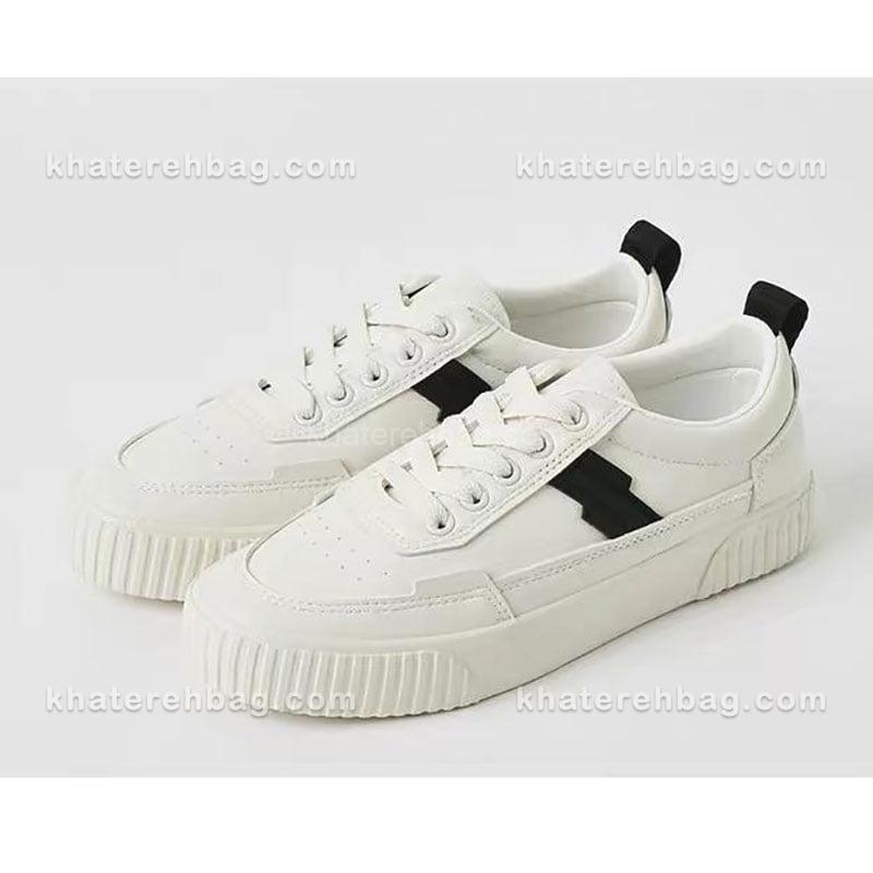 12393-(16) کفش اسپرت سفید مشکی 12389 - تصویر 25