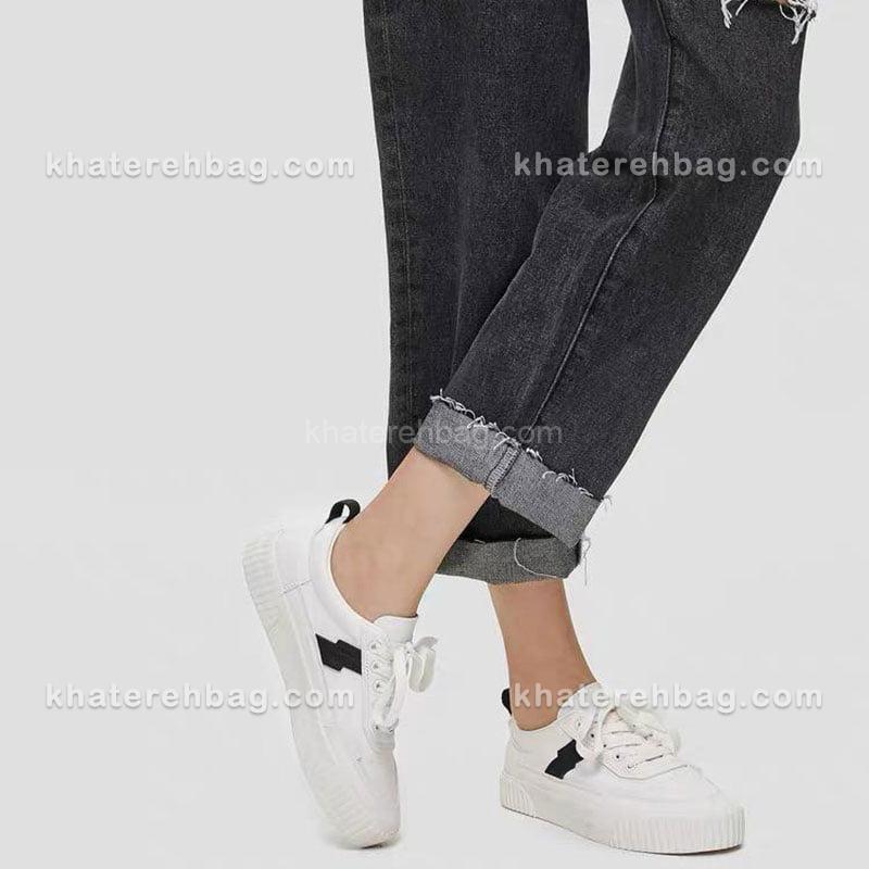 12393-(17) کفش اسپرت سفید مشکی 12389 - تصویر 24