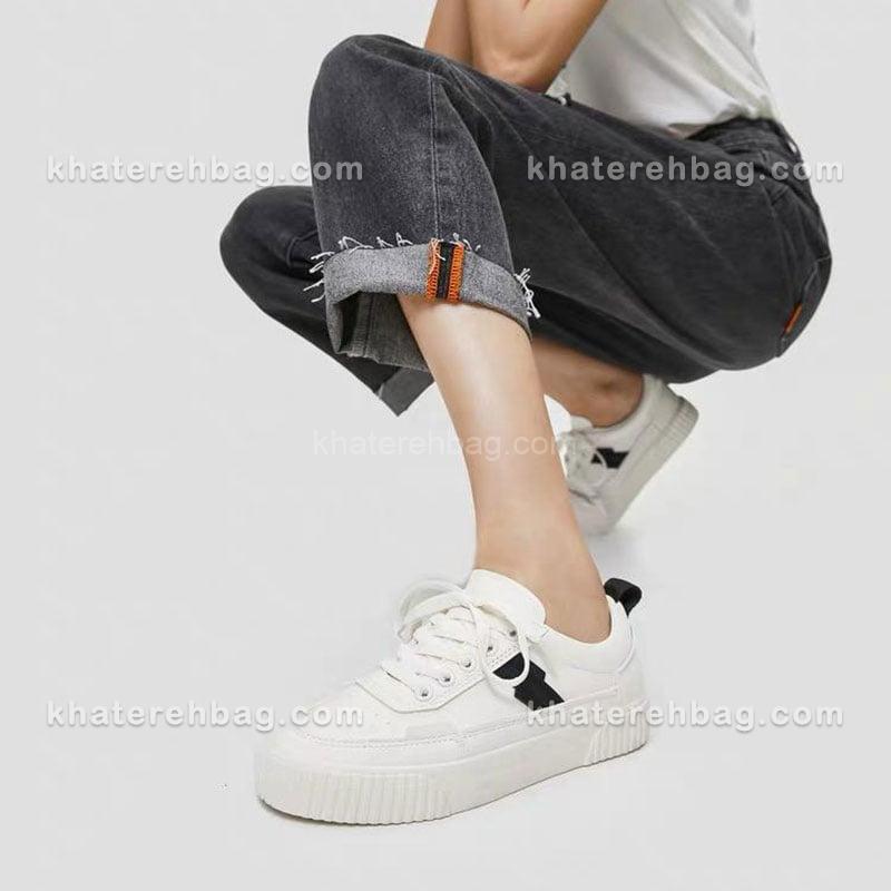 12393-(18) کفش اسپرت سفید مشکی 12389 - تصویر 27