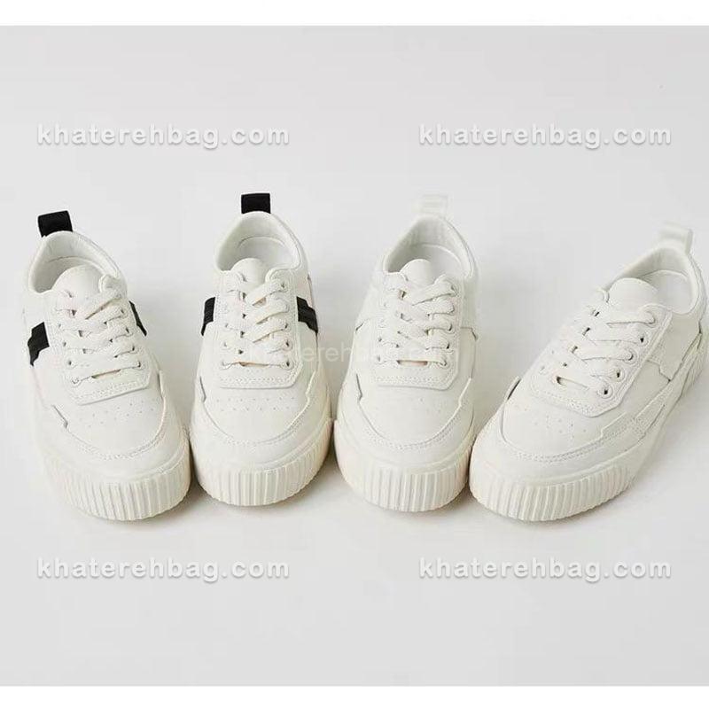 12393-(20) کفش اسپرت سفید مشکی 12389 - تصویر 29