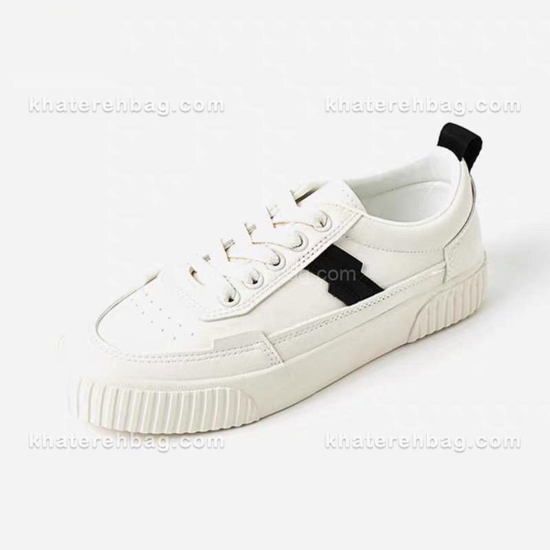 12393-(21) کفش اسپرت سفید مشکی 12389 - تصویر 15