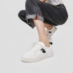 کفش اسپرت سفید مشکی 12389 - تصویر 14