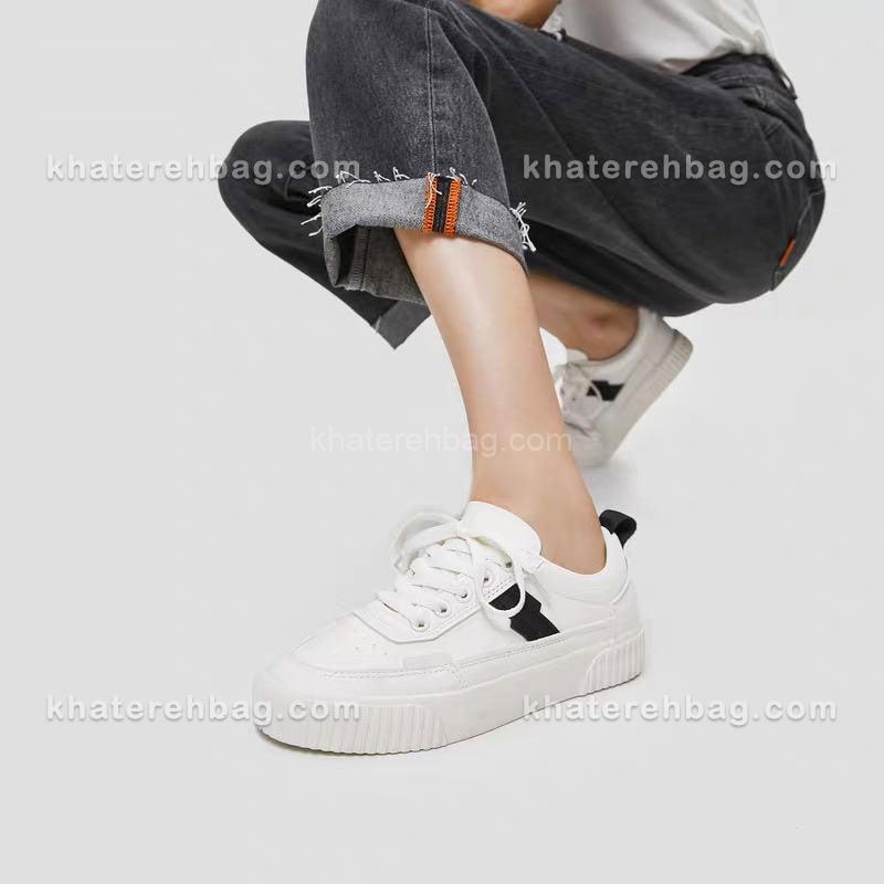 12393-(23) کفش اسپرت سفید مشکی 12389 - تصویر 14