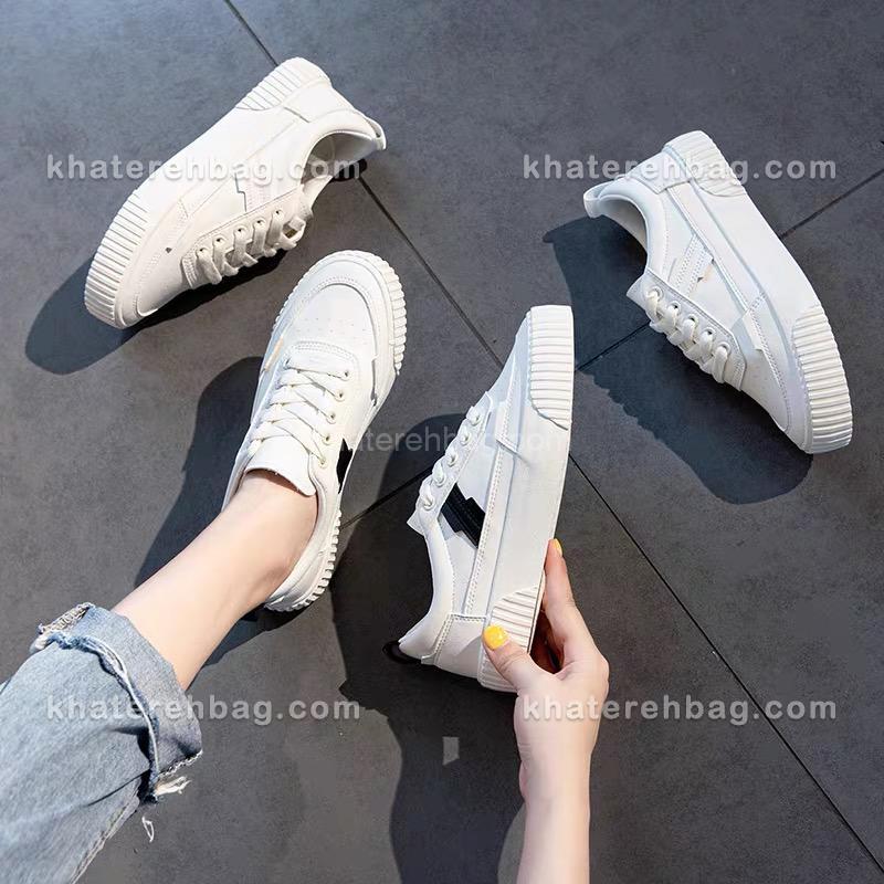 12393 (4) کفش اسپرت سفید مشکی 12389 - تصویر 18