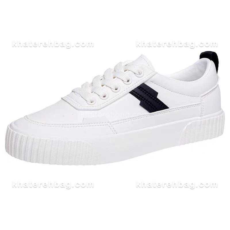 12393 (6) کفش اسپرت سفید مشکی 12389 - تصویر 16