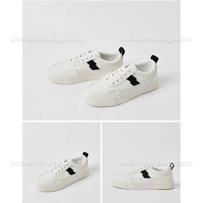 12393-(8) کفش اسپرت سفید مشکی 12389 - تصویر 26