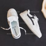 کفش اسپرت زنانه بغل پشت خط مشکی 12279 - تصویر 4