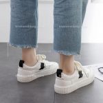 کفش اسپرت سفید مشکی 12389 - تصویر 3