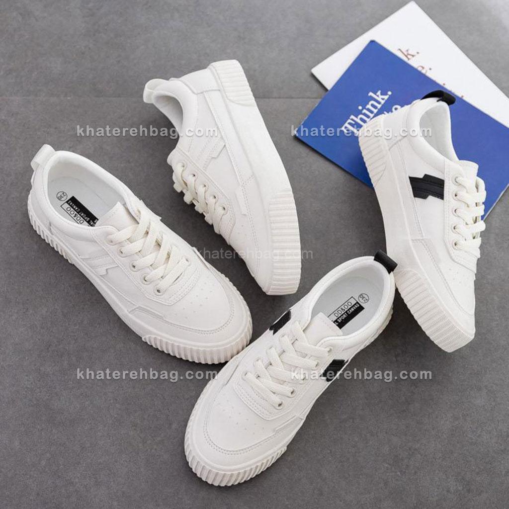 12389-(4) کفش اسپرت سفید مشکی 12389 - تصویر 11