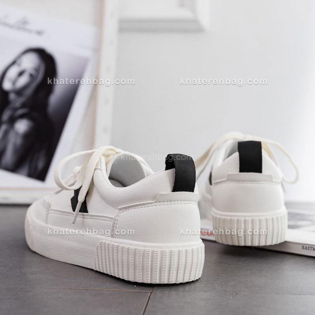 12389-(5) کفش اسپرت سفید مشکی 12389 - تصویر 5