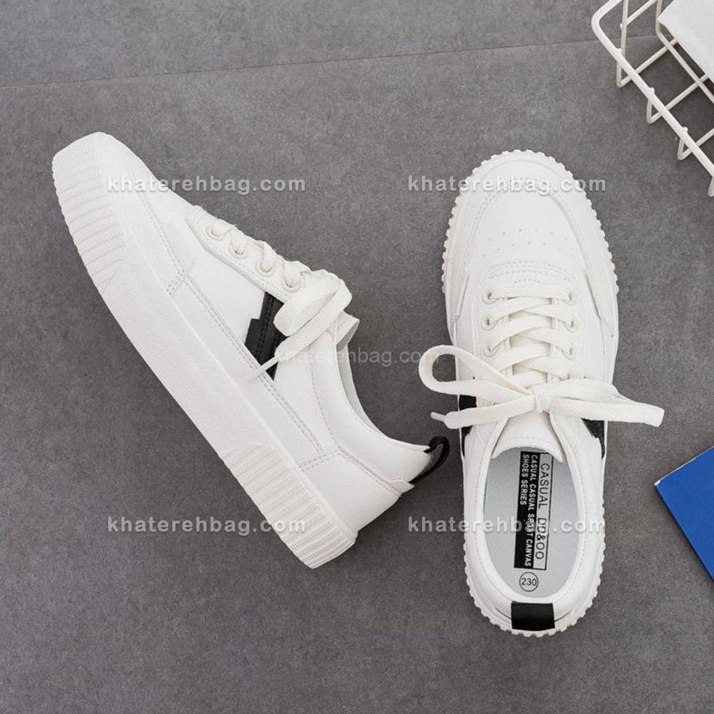 12389-(7) کفش اسپرت سفید مشکی 12389 - تصویر 6