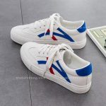 کفش اسپرت بغل خط دار آبی و قرمز 13079 - تصویر 2