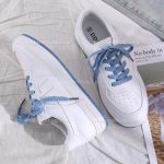 کفش اسپرت زنانه سفید لژ آبی 13088 - تصویر 6