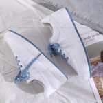 کفش اسپرت زنانه سفید لژ آبی 13088 - تصویر 5