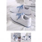 کفش اسپرت زنانه سفید لژ آبی 13088 - تصویر 4