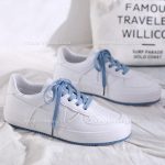 کفش اسپرت زنانه سفید لژ آبی 13088 - تصویر 3