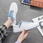 کفش اسپرت زنانه سفید لژ آبی 13088 - تصویر 12