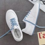 کفش اسپرت زنانه سفید لژ آبی 13088 - تصویر 2