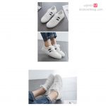 کفش اسپرت طرح آدیداس سفید دو خط مشکی 13291 - تصویر 4