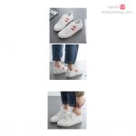 کفش اسپرت طرح آدیداس سفید دو خط قرمز 13295 - تصویر 4