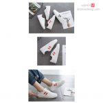 کفش اسپرت طرح آدیداس سفید دو خط قرمز 13295 - تصویر 3