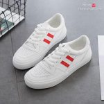 کفش اسپرت طرح آدیداس سفید دو خط قرمز 13295