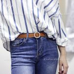 کمربند زنانه سگک گرد (وارداتی) کد 14617 - تصویر 3