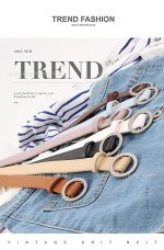 کمربند زنانه سگک گرد (وارداتی) کد 14617 - تصویر 11