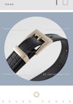 کمربند زنانه سگک مربع پل دار کروکدیل (وارداتی) کد 14651 - تصویر 10