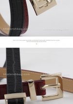 کمربند زنانه سگک مربع پل دار کروکدیل (وارداتی) کد 14651 - تصویر 5
