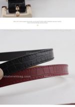 کمربند زنانه سگک مربع پل دار کروکدیل (وارداتی) کد 14651 - تصویر 2