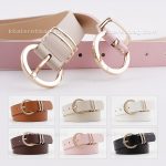 کمربند زنانه سگک نیم گرد دوپل فلزی (وارداتی) کد 14645