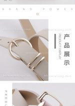 کمربند زنانه سگک نیم گرد دوپل فلزی (وارداتی) کد 14645 - تصویر 14