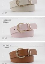 کمربند زنانه سگک نیم گرد دوپل فلزی (وارداتی) کد 14645 - تصویر 18