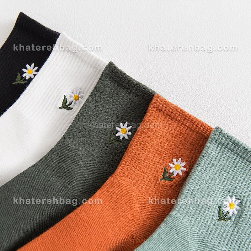 15381-3 جوراب طرح بابونه (وارداتی) کد ۱۵۳۸۱ - تصویر 3