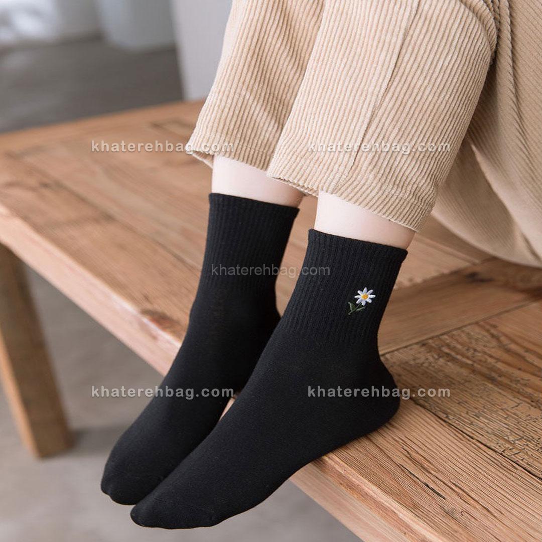 15381-5 جوراب طرح بابونه (وارداتی) کد ۱۵۳۸۱ - تصویر 5