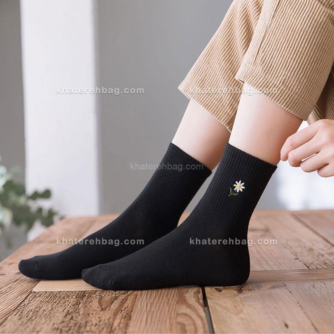 15381-6 جوراب طرح بابونه (وارداتی) کد ۱۵۳۸۱ - تصویر 6