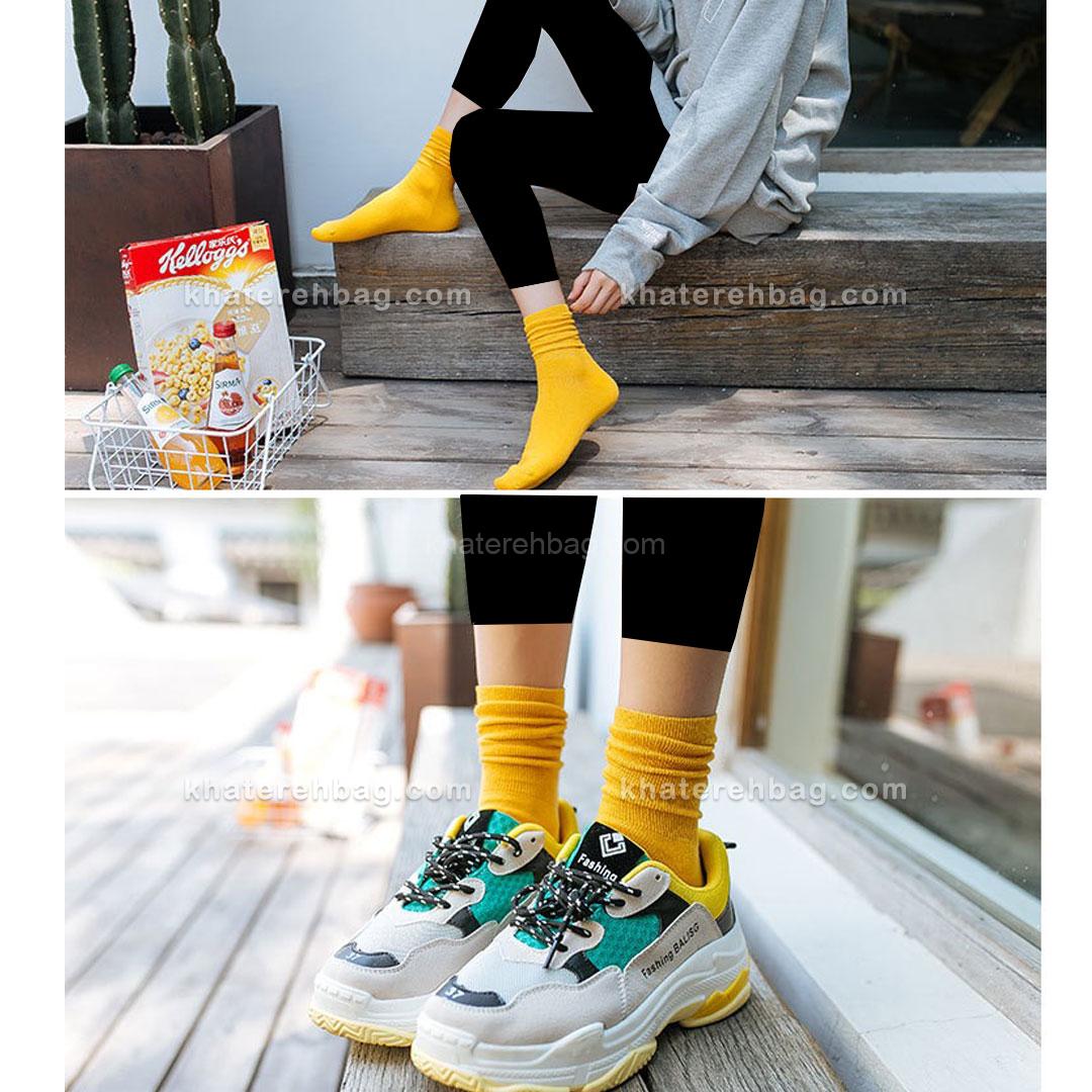 15386-2 جوراب ساق دار ساده (وارداتی) کد 15386 - تصویر 7