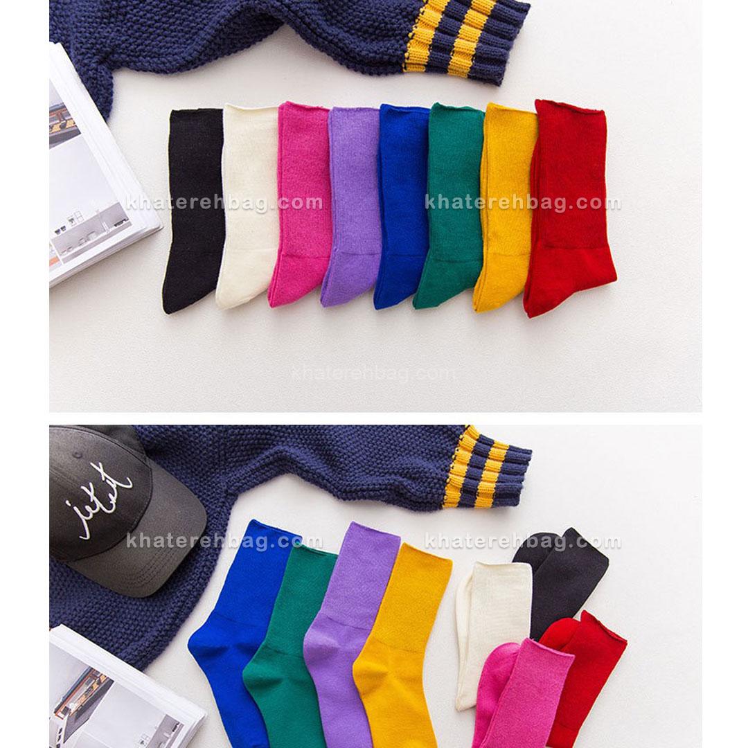 15386-6 جوراب ساق دار ساده (وارداتی) کد 15386 - تصویر 5