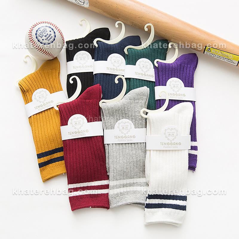 15394-2 جوراب ساق دار دو خط (وارداتی) کد 15394 - تصویر 2