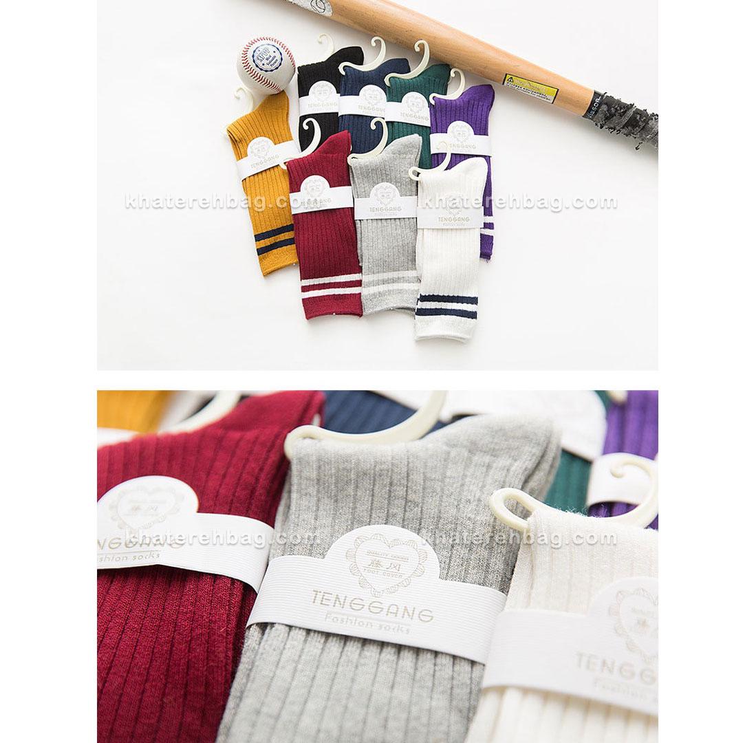 15394-5 جوراب ساق دار دو خط (وارداتی) کد 15394 - تصویر 5