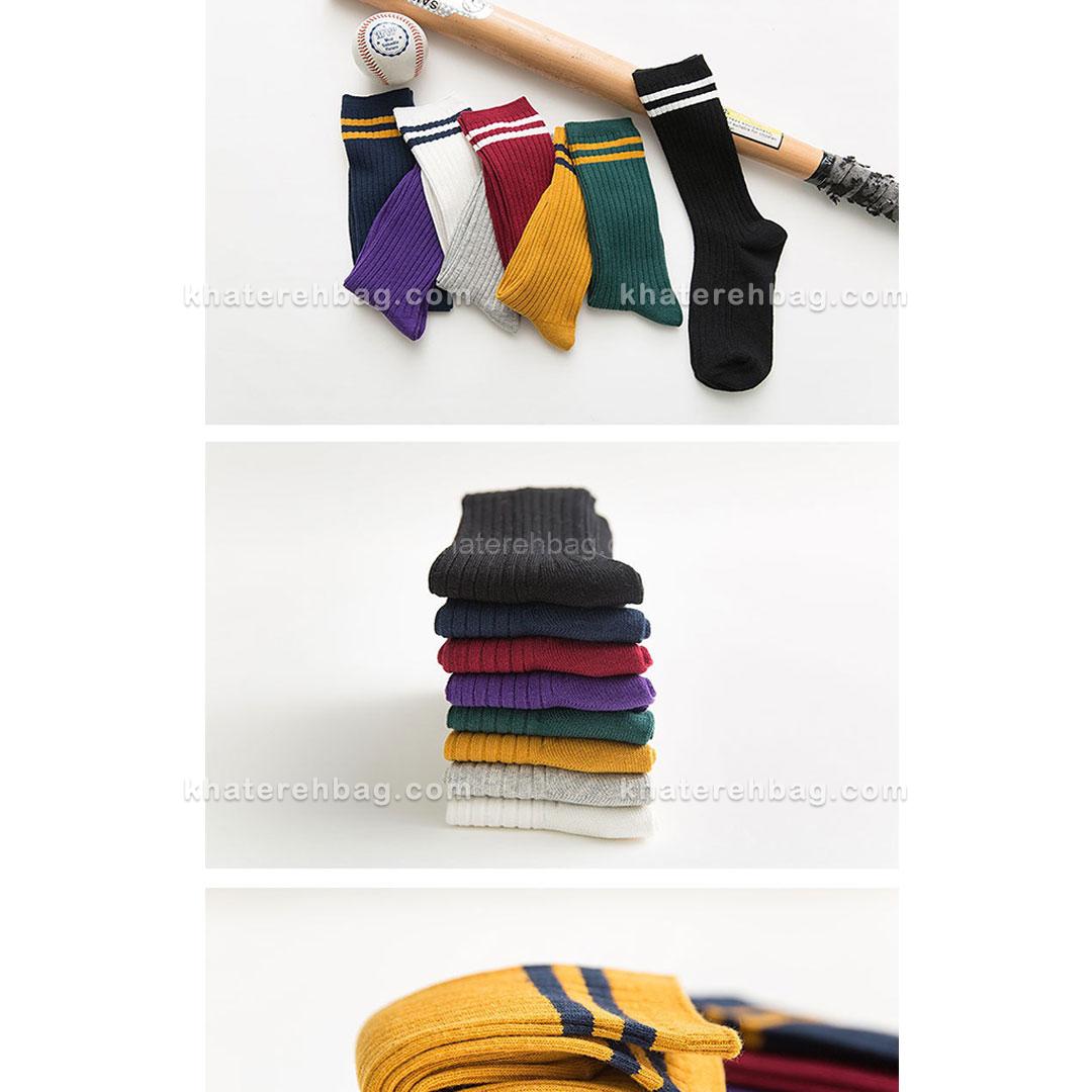 15394-7 جوراب ساق دار دو خط (وارداتی) کد 15394 - تصویر 7