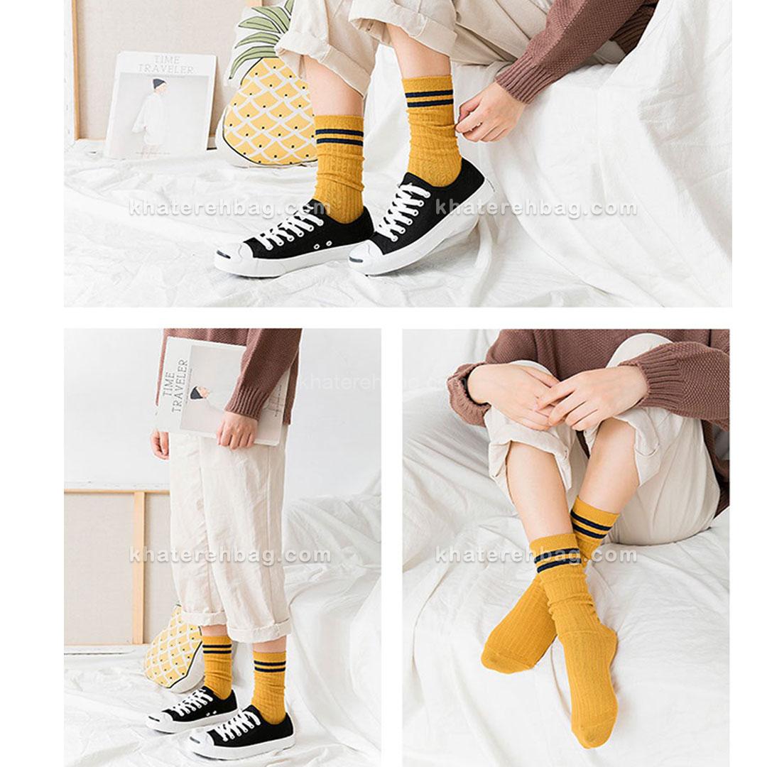 15397-6 جوراب ساق دار دو خط (وارداتی) کد 15394 - تصویر 16