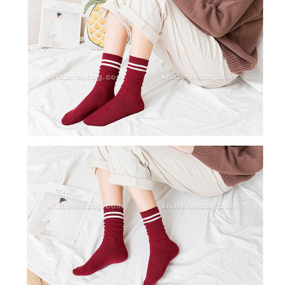 15400-2 جوراب ساق دار دو خط (وارداتی) کد 15394 - تصویر 20