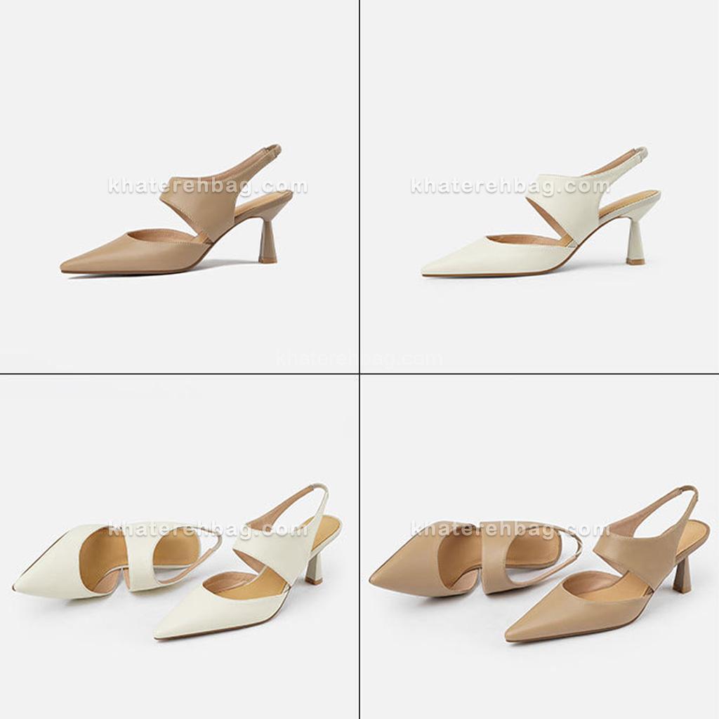 18320....... کفش پاشنه دار چرمی کد 18320 - تصویر 3