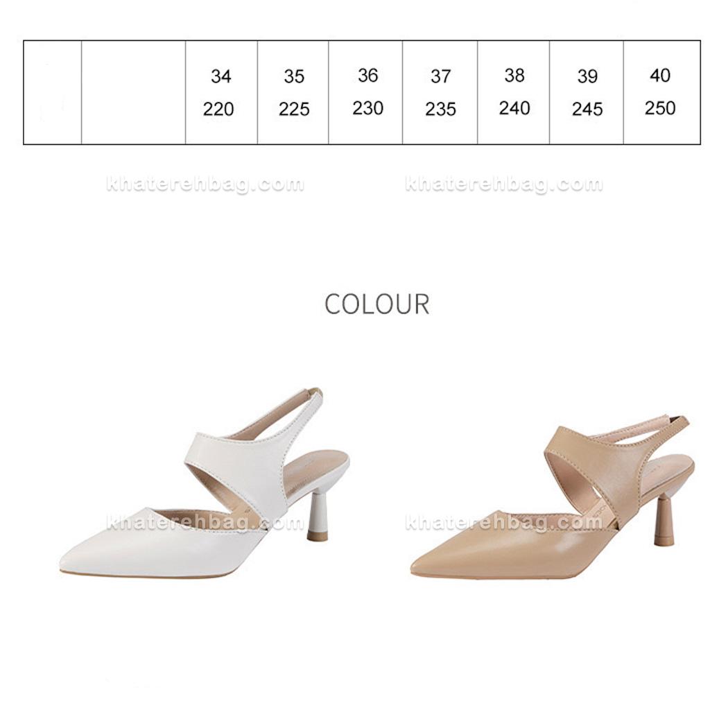 18320.. کفش پاشنه دار چرمی کد 18320 - تصویر 7