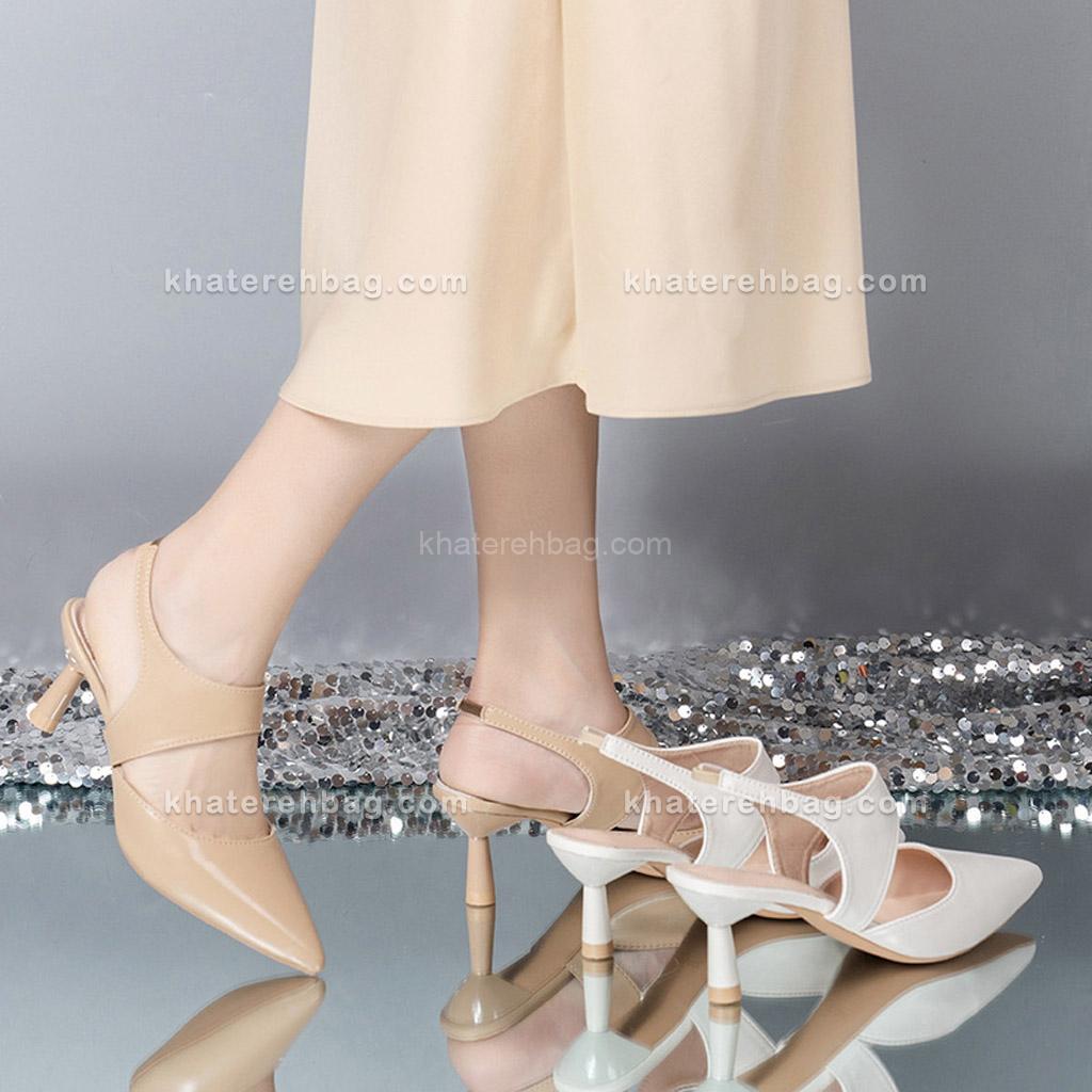 18320 کفش پاشنه دار چرمی کد 18320 - تصویر 2