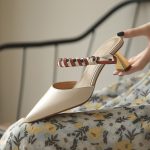 کفش پاشنه طلایی کد 18357 - تصویر 6