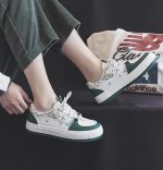 کفش DD&OO طرح دار سفید_سبز کد (18840) - تصویر 2